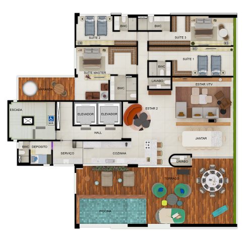 Cobertura Solário 308m²