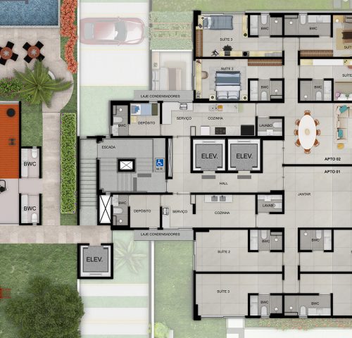 Implantação Área Comum