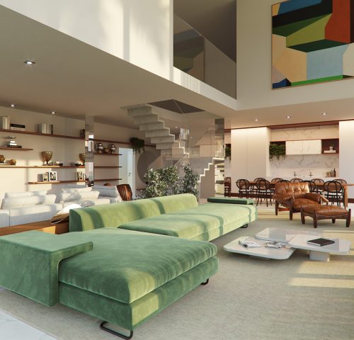 Torre Anima 01 - Sala com 3 ambientes_