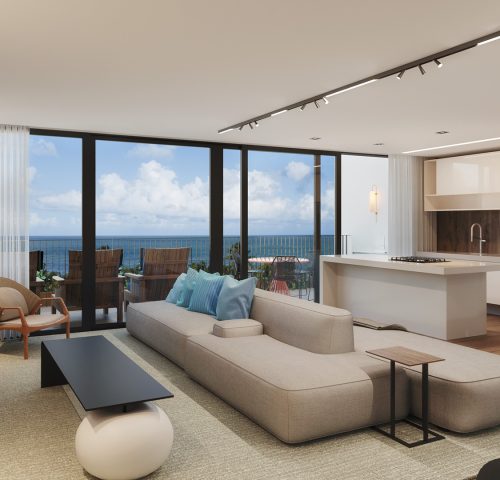 Torre Anima 604 - Sala com cozinha integrada